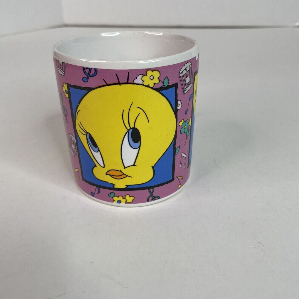 Vintage Tweety Bird Coffee Mug, 1994 Looney Tunes, Multicolored, Ceramic, Sakura - Picture 2 of 8